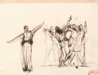 Crowd before a Prophetess by George Romney